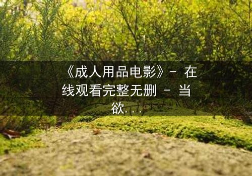 《成人用品电影》- 在线观看完整无删 - 当欲望成为交易的筹码