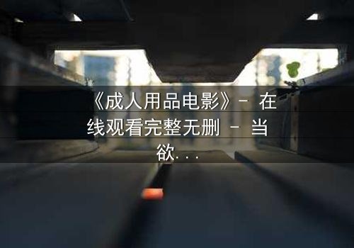 《成人用品电影》- 在线观看完整无删 - 当欲望与道德在午夜交锋
