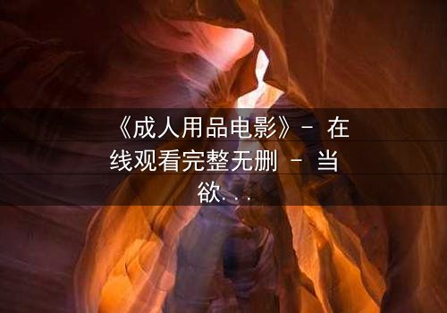 《成人用品电影》- 在线观看完整无删 - 当欲望成为交易的筹码