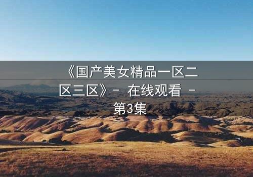《国产美女精品一区二区三区》- 在线观看 - 第3集