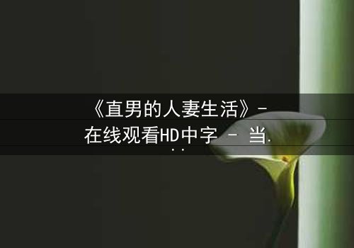 《直男的人妻生活》- 在线观看HD中字 - 当钢铁直男被迫扮演完美主妇