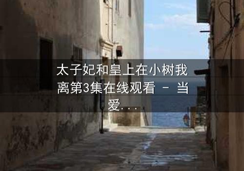 太子妃和皇上在小树我离第3集在线观看 - 当爱情与权力在小树我离中激烈碰撞