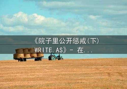 《院子里公开惩戒(下)WRITE.AS》- 在线观看 - 当秘密在阳光下燃烧