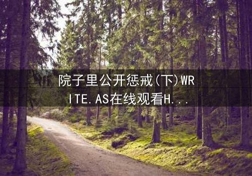 院子里公开惩戒(下)WRITE.AS在线观看HD中字 - 当隐秘的真相在阳光下颤抖