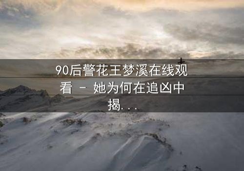 90后警花王梦溪在线观看 - 她为何在追凶中揭开自己的黑暗秘密?