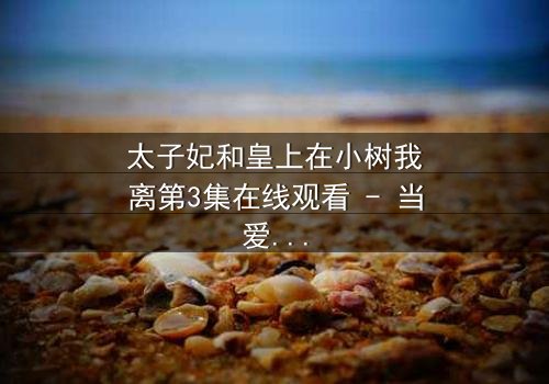 太子妃和皇上在小树我离第3集在线观看 - 当爱在离别中重生