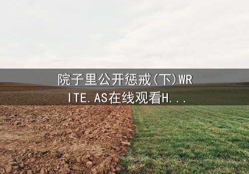 院子里公开惩戒(下)WRITE.AS在线观看HD中字 - 真相揭晓,谁将付出代价?