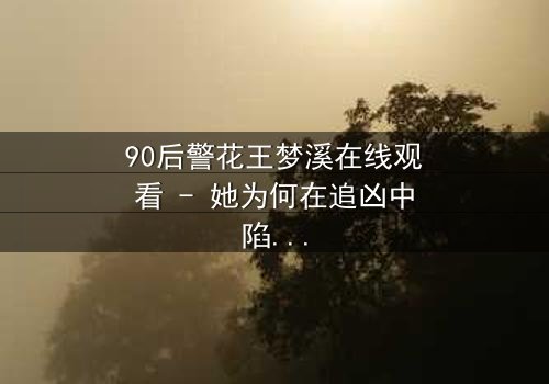 90后警花王梦溪在线观看 - 她为何在追凶中陷入致命陷阱?