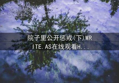 院子里公开惩戒(下)WRITE.AS在线观看HD中字 - 真相揭晓,谁将付出代价?