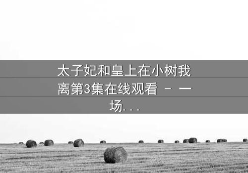 太子妃和皇上在小树我离第3集在线观看 - 一场宫廷禁忌之恋的终极考验