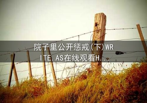 院子里公开惩戒(下)WRITE.AS在线观看HD中字 - 一场家族秘密的终极审判