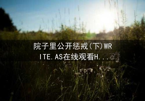 院子里公开惩戒(下)WRITE.AS在线观看HD中字 - 真相揭晓,谁将付出代价?