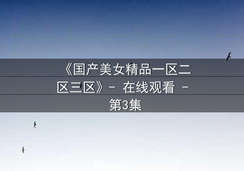 《国产美女精品一区二区三区》- 在线观看 - 第3集
