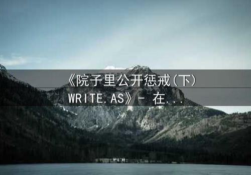 《院子里公开惩戒(下)WRITE.AS》- 在线观看 - 当秘密在阳光下燃烧,谁能全身而退?