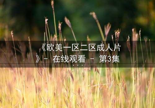 《欧美一区二区成人片》- 在线观看 - 第3集完整无删