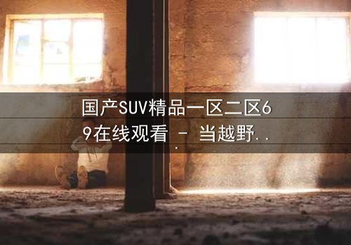 国产SUV精品一区二区69在线观看 - 当越野激情遇上致命阴谋,谁将主宰生死?