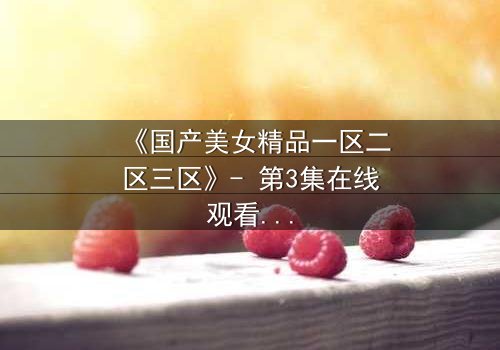 《国产美女精品一区二区三区》- 第3集在线观看 - 揭开隐藏的真相与情感纠葛