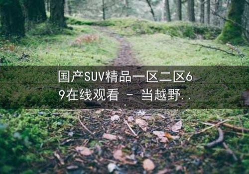国产SUV精品一区二区69在线观看 - 当越野激情遭遇人性暗战，谁能全身而退？