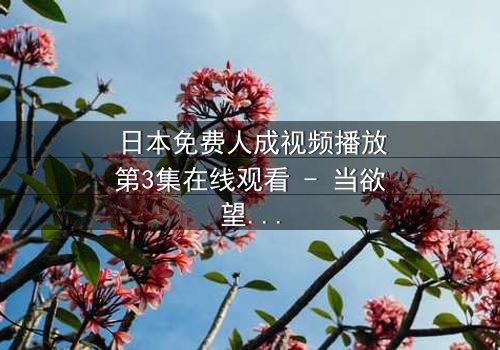日本免费人成视频播放第3集在线观看 - 当欲望与道德在黑暗中碰撞