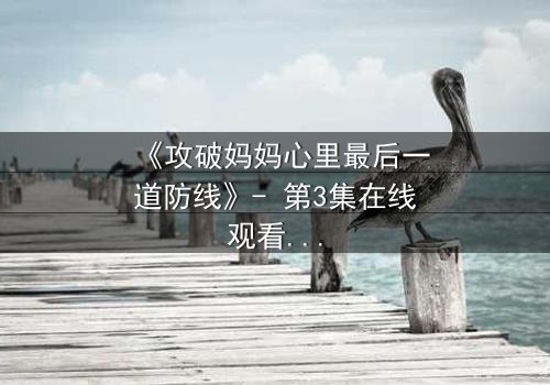 《攻破妈妈心里最后一道防线》- 第3集在线观看 - 一场亲情与谎言的终极对决